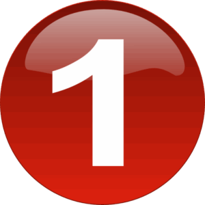 1 Clipart A Red Button With The Number One On It