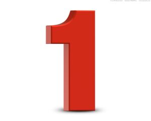 1 Clipart A Red Number One On White Background