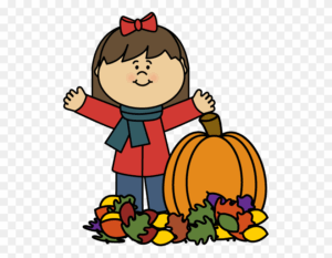 2nd-grade-clipart-a-girl-with-pumpkin-and-basket-of-vegetables