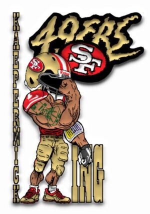 49ers-clipart-a-cartoon-of-football-player-with-helmet-on