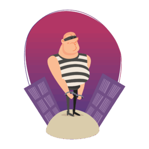 8th-amendment-clipart-a-man-in-jail-uniform-is-standing-on-pedestal