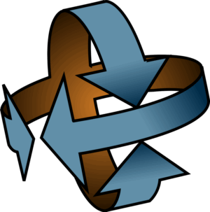 a-clipart-a-blue-and-orange-ribbon-with-black-background