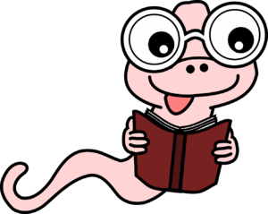 a-clipart-a-cartoon-character-reading-book