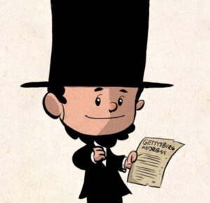abraham-lincoln-clipart-a-cartoon-character-holding-paper-and-pen