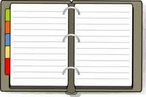 agenda-clipart-a-notebook-with-pen-and-pencil