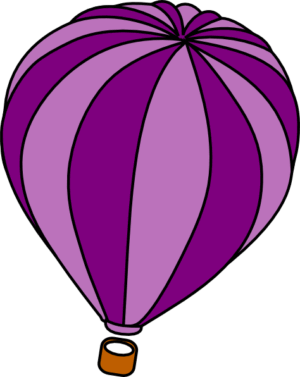 Air Clipart A Purple Hot Air Balloon With White Background