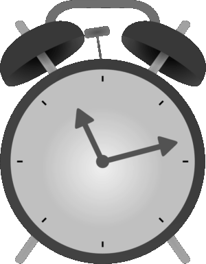 alarm-clock-clipart-an-alarm-clock-with-a-black-and-white-face