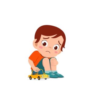 alone-clipart-a-boy-playing-with-toy-car