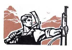 american-revolution-clipart-a-black-and-white-drawing-of-man-holding-gun