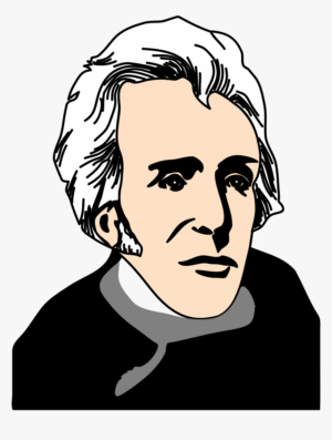 andrew-jackson-clipart-a-black-and-white-image-of-man-with-hair