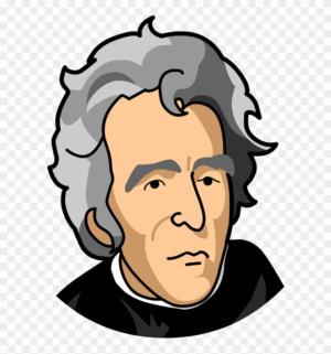 andrew-jackson-clipart-a-cartoon-of-man-with-grey-hair-and-black-suit
