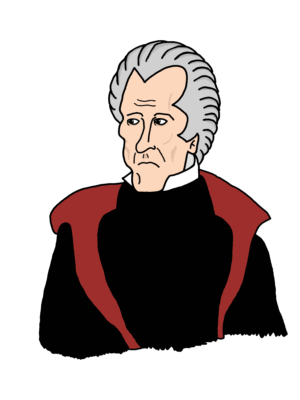 andrew-jackson-clipart-an-old-man-with-a-red-cape-and-black-shirt