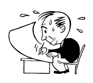 anxiety-clipart-a-cartoon-character-sitting-at-desk-with-his-head-in-hands