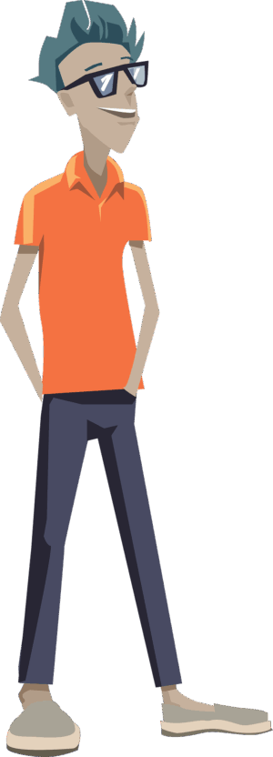 anxiety-clipart-a-cartoon-character-with-blue-hair-and-glasses