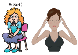 anxiety-clipart-a-woman-sitting-in-chair-with-her-hand-on-head