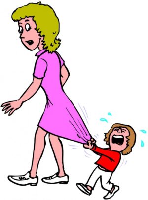 anxiety-clipart-a-woman-walking-with-child
