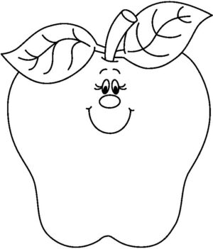 apple-clipart-black-and-white-an-apple-with-a-leaf-on-it-two