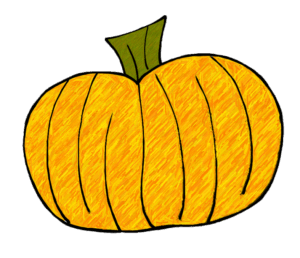 apple-pie-clipart-a-yellow-pumpkin-with-green-leaf-on-top