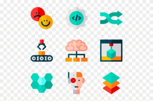 artificial-intelligence-clipart-a-set-of-flat-icons-with-different-shapes