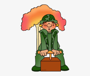 atomic-bomb-clipart-a-cartoon-of-woman-in-green-jacket-and-hat