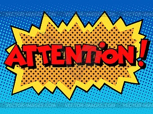 attention-clipart-a-comic-book-cover-with-the-word-attention