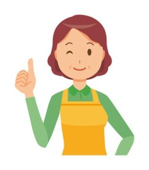aunt-clipart-a-woman-in-an-apron-pointing-up