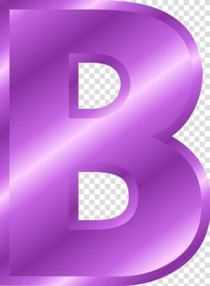 B Clipart A Purple Letter B Transparent