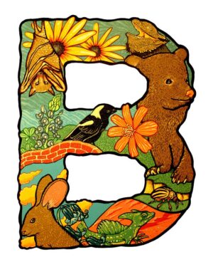 b-clipart-letter-e-with-animals-and-flowers