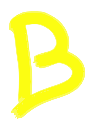 b-clipart-the-letter-b-is-painted-in-yellow