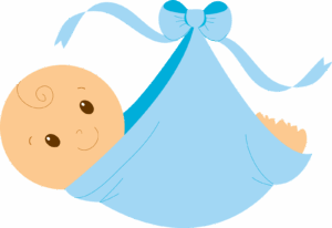 baby-boy-clipart-a-baby-in-blue-dress-with-bow