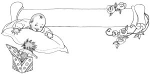 baby-clipart-black-and-white-a-drawing-of-baby-in-basket