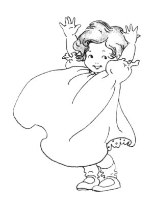 baby-clipart-black-and-white-a-little-girl-in-dress-and-shoes