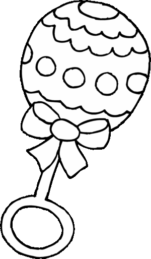 baby-clipart-black-and-white-a-white-balloon-with-bow-on-it