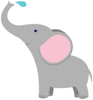 baby-elephant-clipart-an-elephant-with-a-pink-tuffle-on-its-trunk