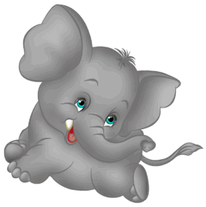baby-elephant-clipart-an-elephant-with-blue-eyes-and-a-red-nose