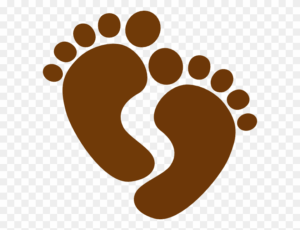 baby-feet-clipart-a-brown-footprint-with-two-footprints-on-it