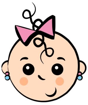 baby-girl-clipart-a-baby-girl-with-pink-bow-on-her-head