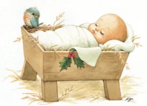 baby-jesus-clipart-a-baby-in-wooden-box-with-bird