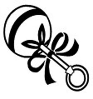 baby-rattle-clipart-a-black-and-white-logo-with-bow