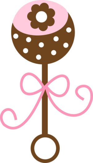 baby-rattle-clipart-a-pink-and-brown-cupcake-with-bow