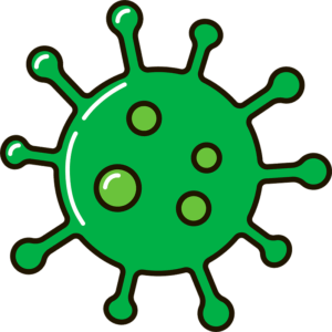 bacteria-clipart-a-green-virus-with-black-spots