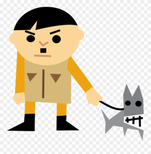 bad-clipart-a-cartoon-character-with-dog