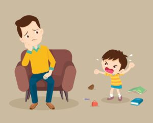 bad-clipart-a-man-sitting-on-chair-and-little-boy-standing-next-to-him
