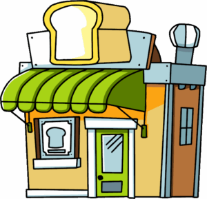 bakery-clipart-a-house-with-green-awning-and-white-door
