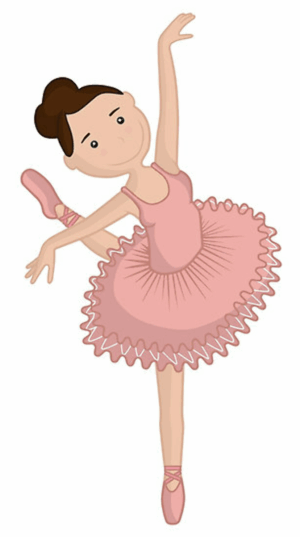 Ballerina Clipart A Ballerina Girl In Pink Tutue