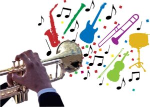 band-clipart-a-trumpet-with-music-notes-coming-out-of-it