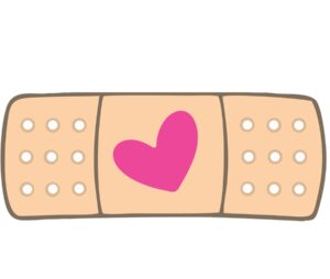 bandaid-clipart-a-piece-of-cheese-with-heart-on-it