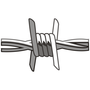 barbed-wire-clipart-a-black-and-white-image-of-bow