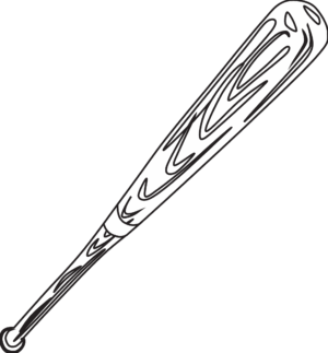 baseball-clipart-black-and-white-a-baseball-bat-with-black-and-white-design