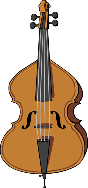 bass-clipart-a-violin-on-black-background